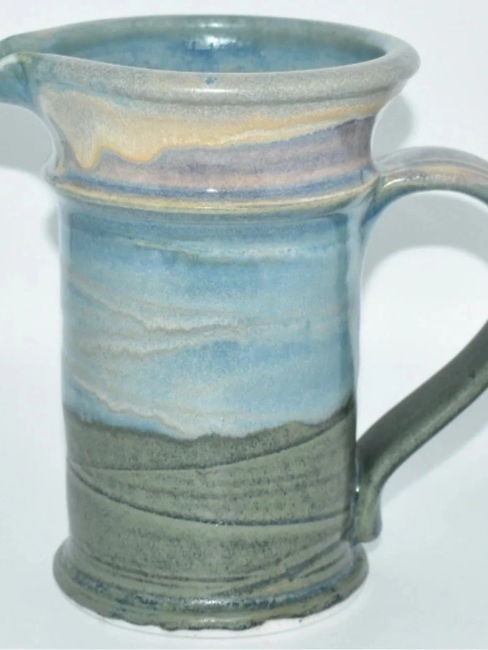 Vintage Studio Art Pottery  Stoneware Small Pitcher Mug Signed GP 2001